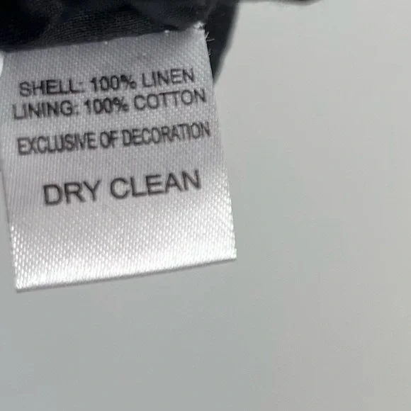 NWT LOFT Black Linen Shift Mini Dress Beige Crochet Lace Floral Neck Color Block - Picture 10 of 13